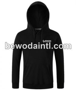 Fleece Pullover Black Hoodie Men