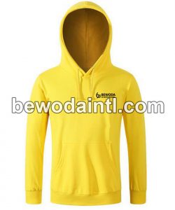 Fleece Pullover Yellow Hoodie for Men