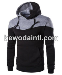 pullover grey and black hoodie for men
