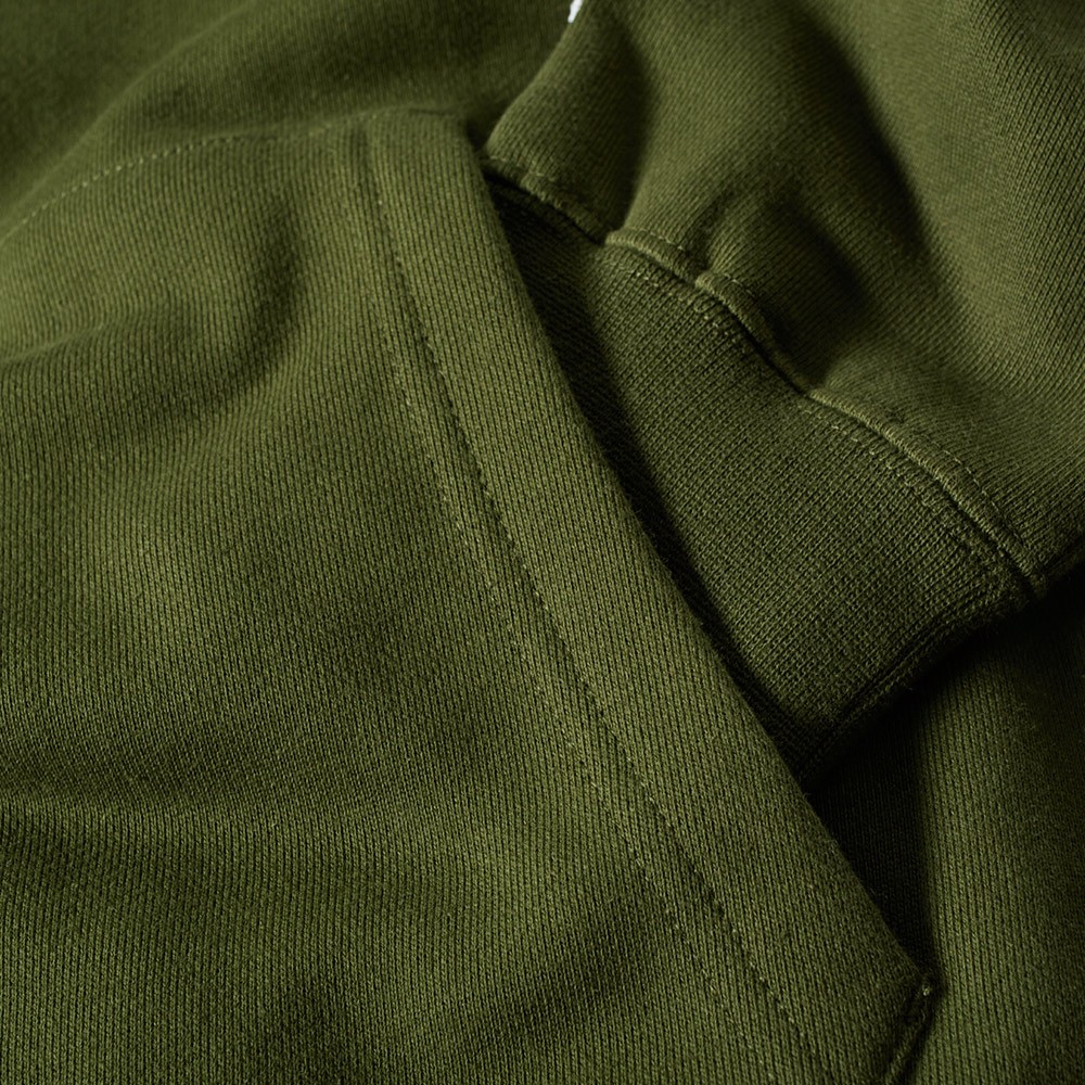 Green Cotton Fleece Gym Pullover Hoodies