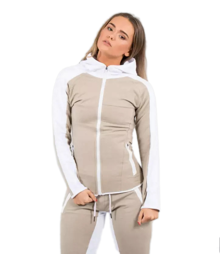 New Fashion Women Polyster Tracksuit Jacket and Long Pant
