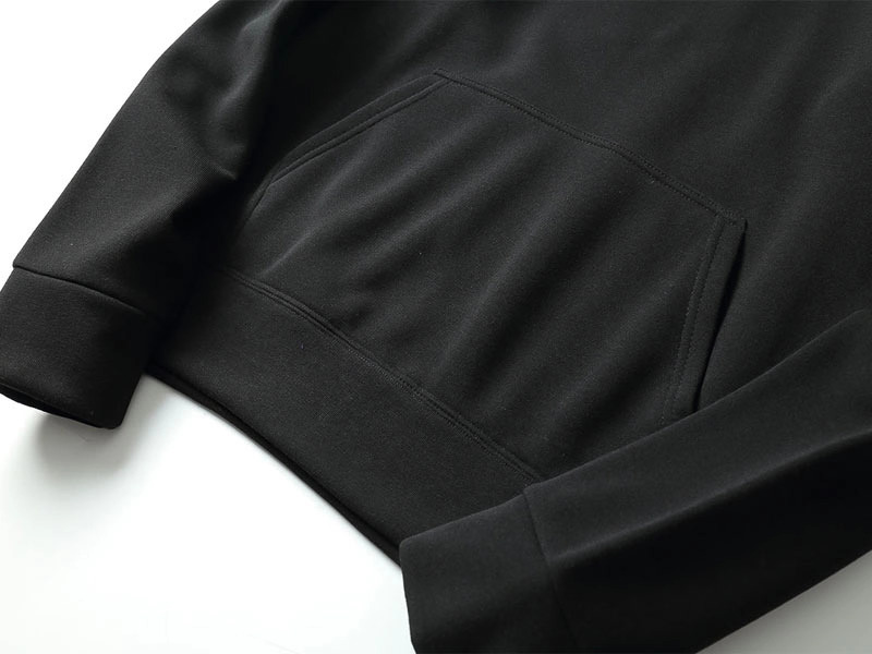 Black Cotton Fleece Hoodies Pullover / Zipper