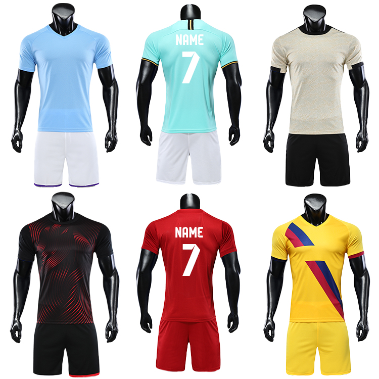 2021-2022 adult soccer kit jerseys with numbers custom uniform