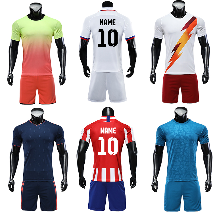 Free Custom 2020-2021  White balck stripe Soccer Jersey DIY  Football Jerseys