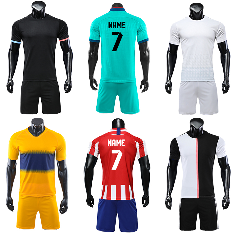 2019 2020 long sleeve football jersey black blank latest soccer design 4