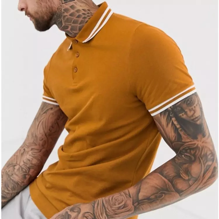 Fashion Man Short Sleeve 100% Cotton Custom Fitness Polo Shirt