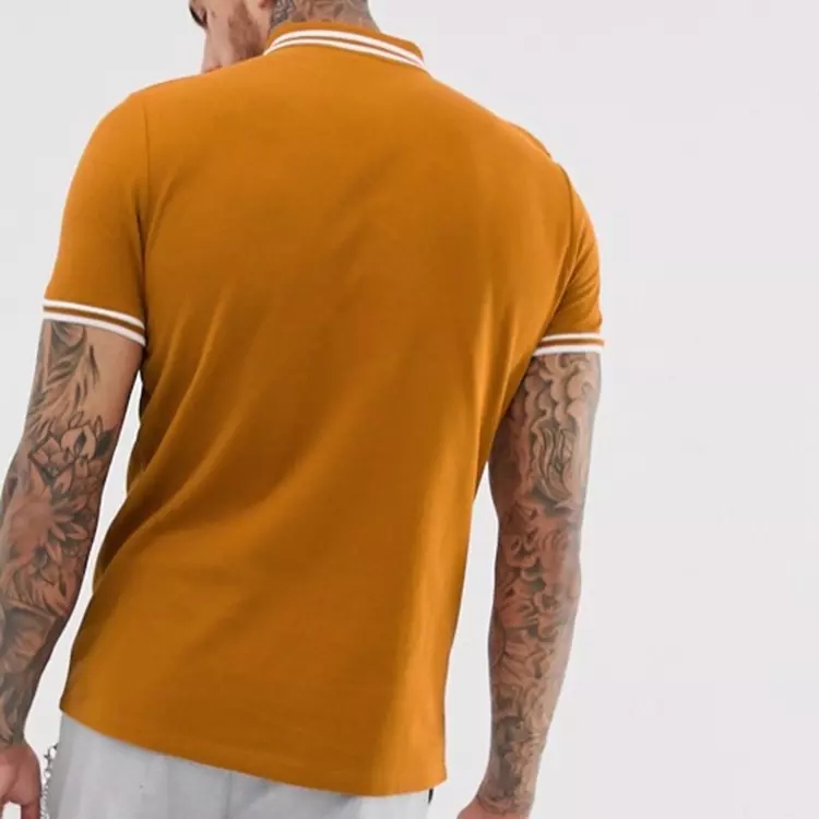 Fashion Man Short Sleeve 100% Cotton Custom Fitness Polo Shirt