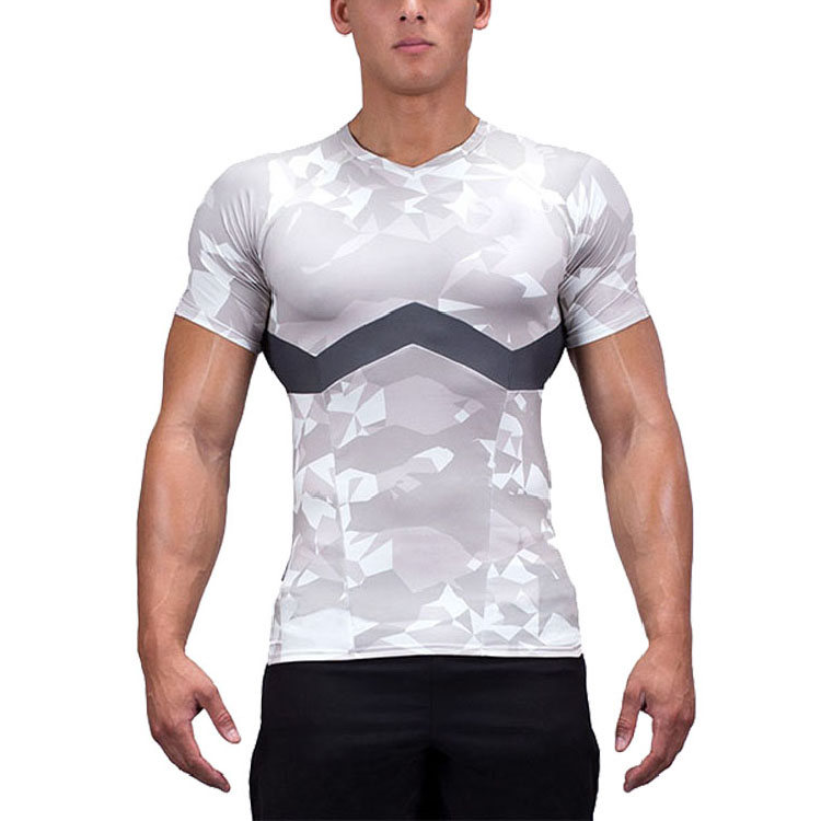 Men Performance Blank Fitted Sports Wear Wholesale Compression Gym T-Shirt