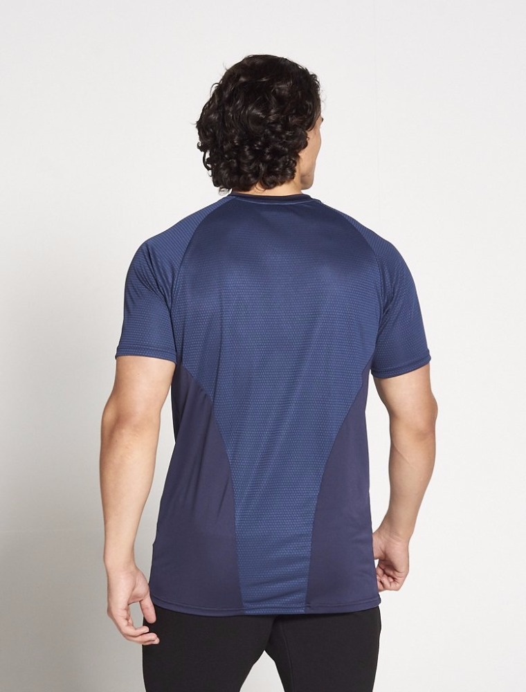 Quick Dry Polyester Spandex Gym T shirt For Men