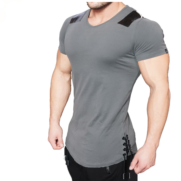 Latest Custom Longline Streetwear Mens Fitness Gym T Shirt