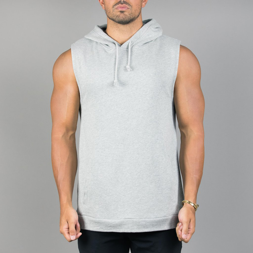 Wholesale Athletic Wear Sleeveless Hoodie Sweatshirt