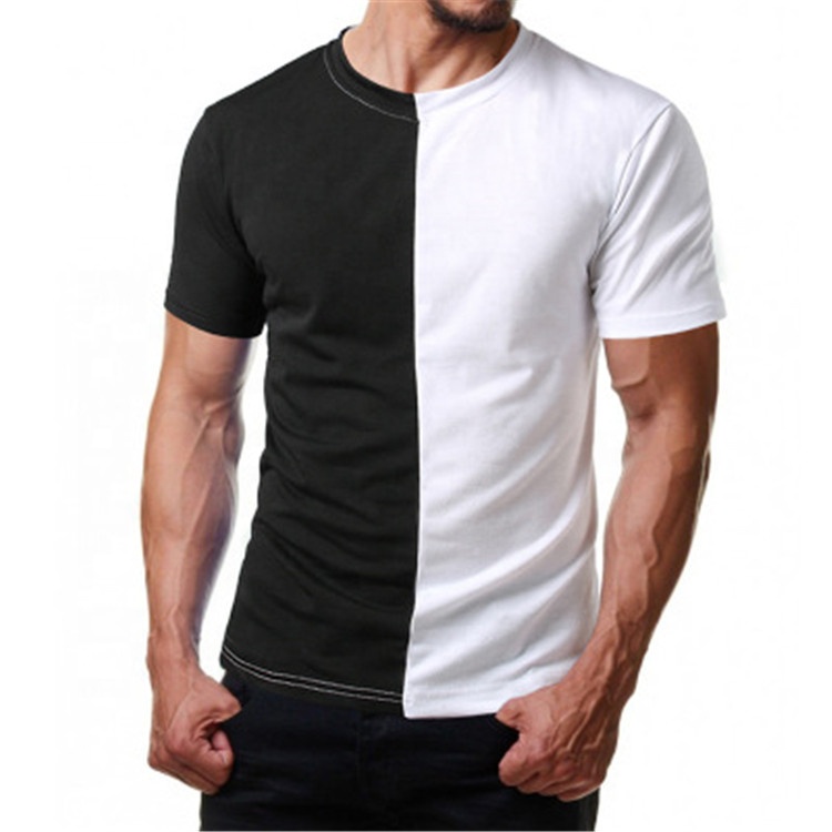 Wholesale Cheap Custom Mens Casual Black And White Shirt