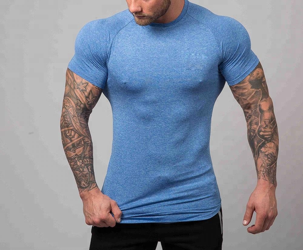 Wholesale Mens Sport Wear Fitted Bulk Plain Gym T-Shirts