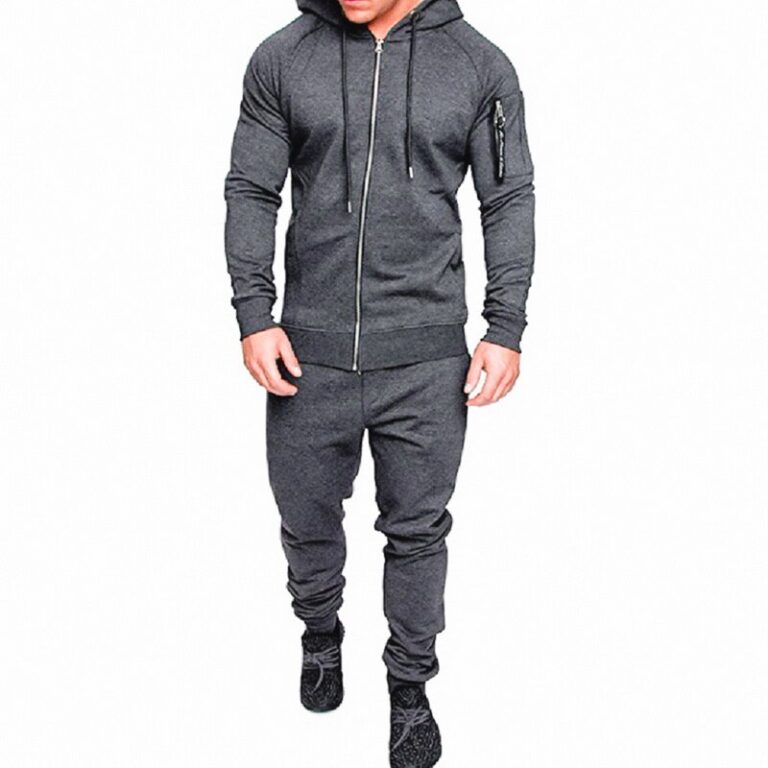 grey gym tracksuit