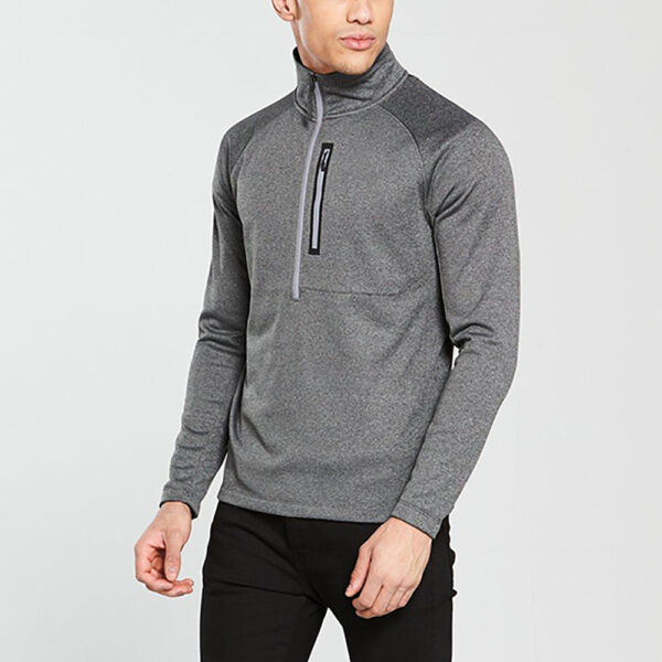 Men Gym Fashion Grey Fleece Hoodie