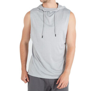 Custom Cotton Blank Gym Wear Plain Fitness Men's Sleeveless Hoodies