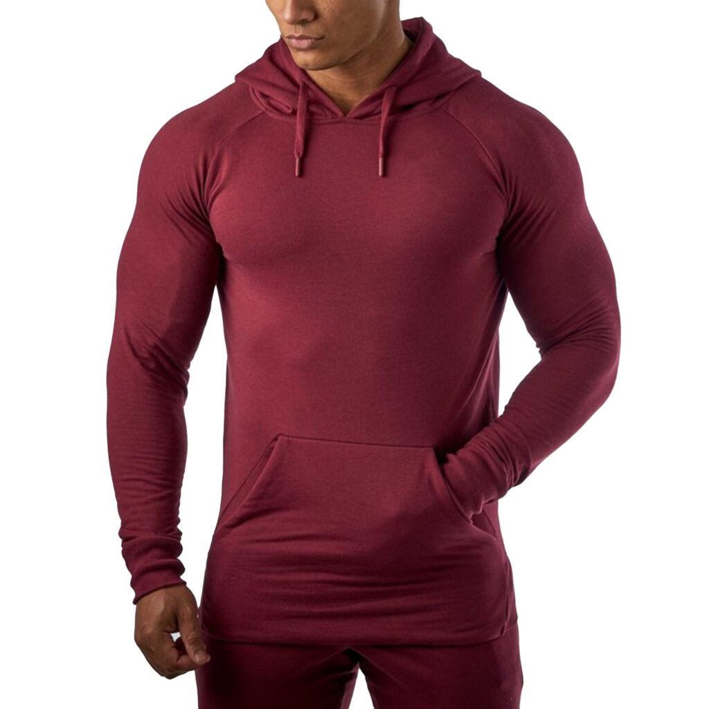 2021 New Fashion Custom Lightweight Men Sport Fitness Hoodie