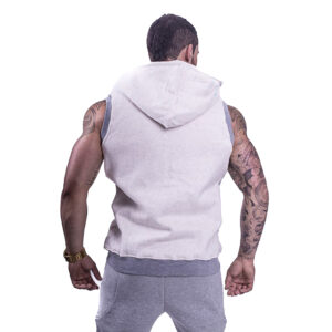 Fleece Plus Size Sleeveless Training Custom Fitness Hoodies Men