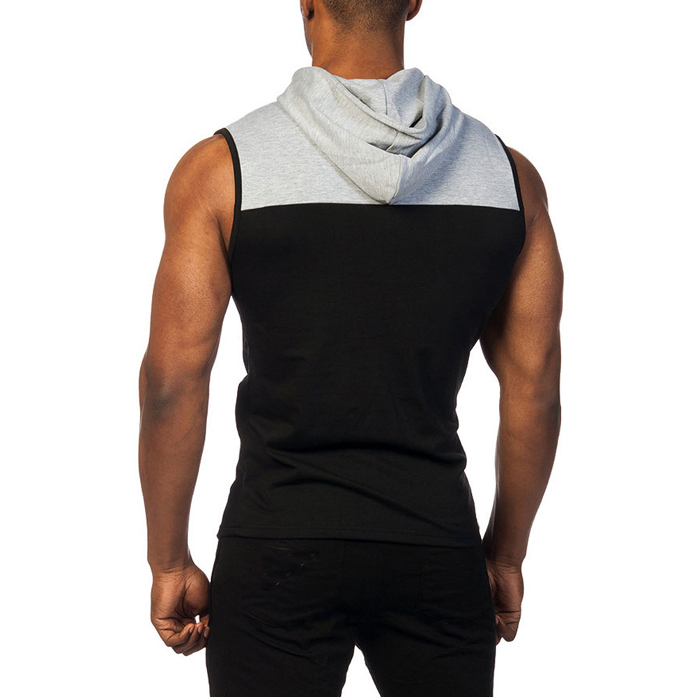 2021 New Fashion men bodybuilding wear gym sleeveless hoodies