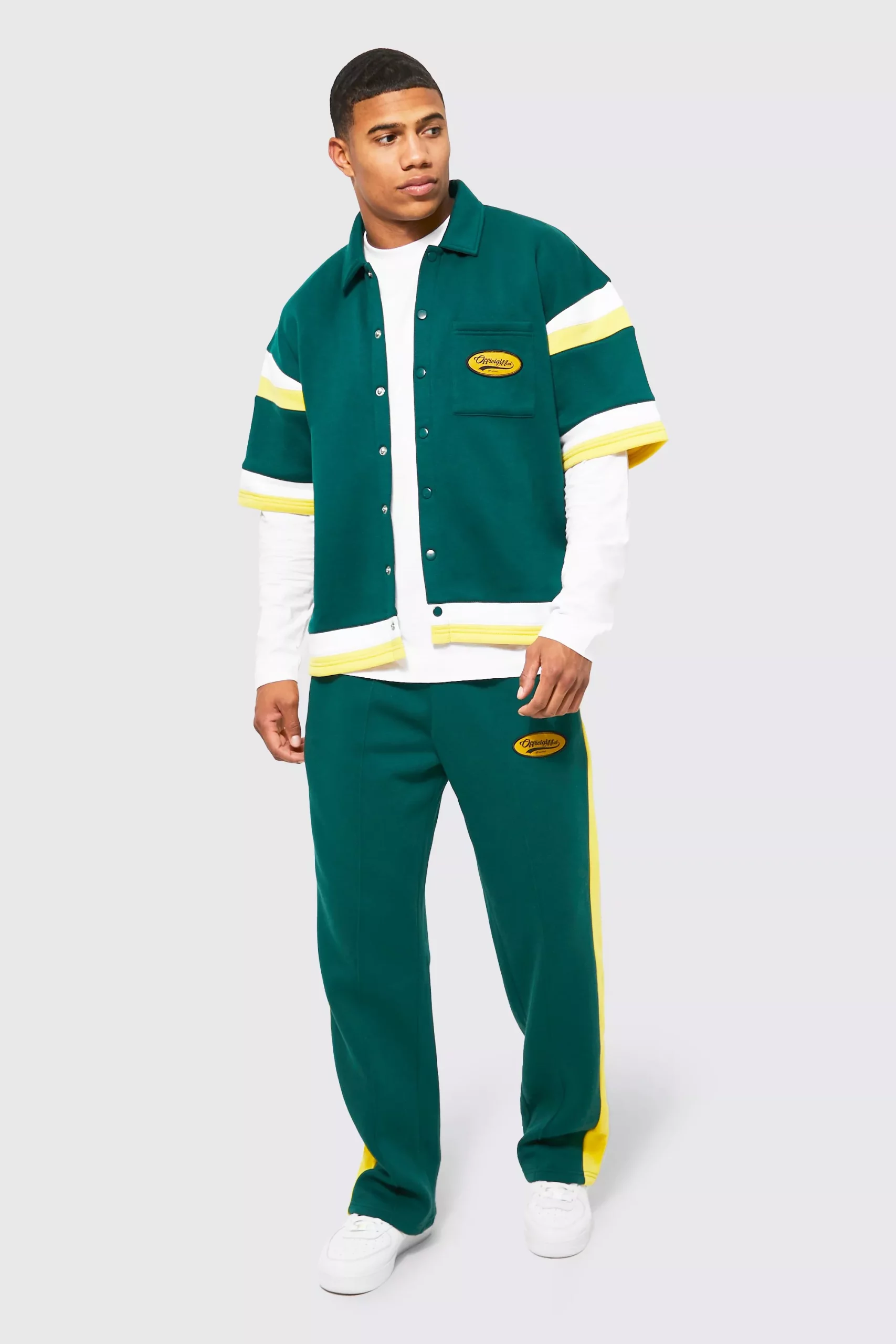 New Custom Varsity Shirt Fleece Tracksuit Set